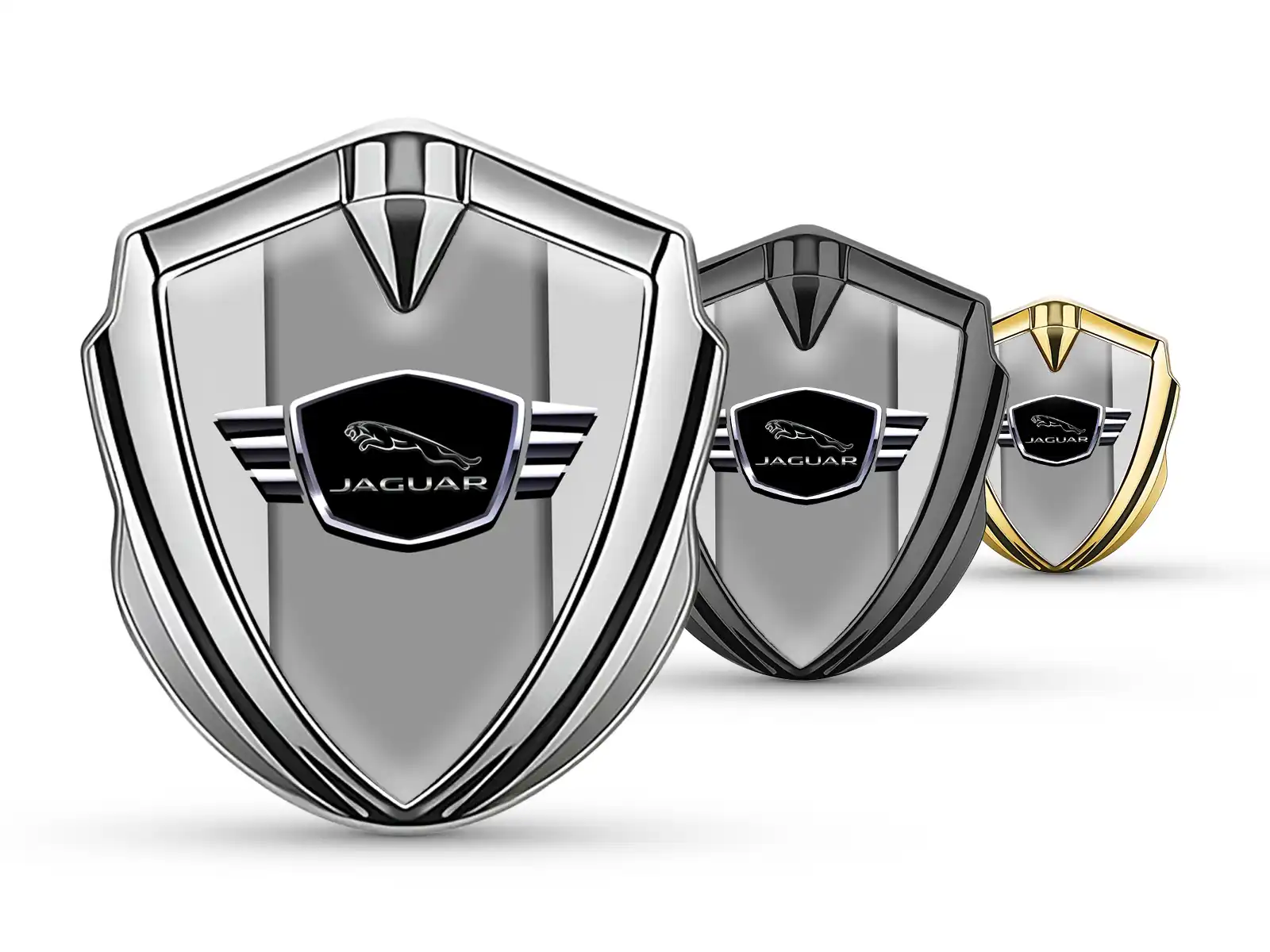 Jaguar Badge Self Adhesive Tuning Style Glossy Top
